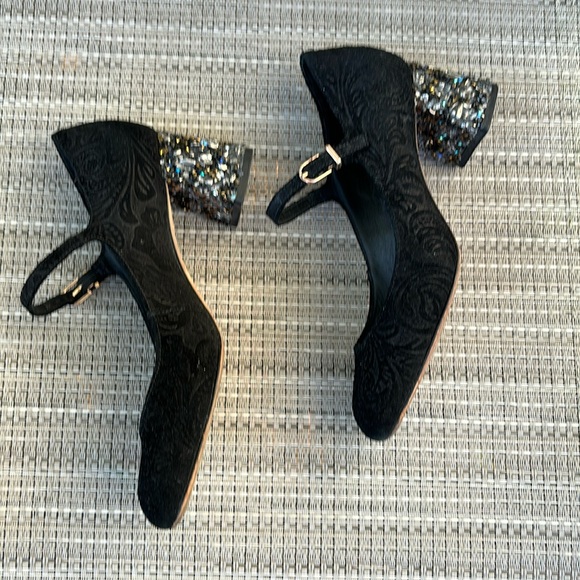 SOPHIA WEBSTER ladies black Renee Jacquard Maryjane crystal heels shoes-6-PROM - Picture 4 of 12